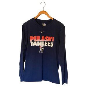 Pulaski Yankees Blue L/S T-Shirt Size M Baseball Minor League Nike 2016